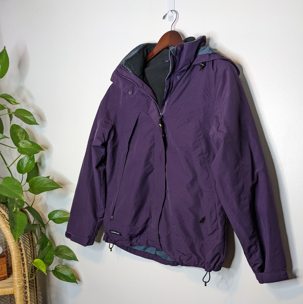 Lands' End Purple Small 6-8 Winter Coat Removable Lining Insulated WARM